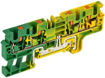 Колодка клеммная CP-MC-PEN заземляющая 4 вывода 4мм2 желто-зеленая  IEK