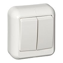 ПРИМА О/У Сл. кость с монт. пласт. Выключатель 2-кл. 10А Systeme Electric (Schneider Electric)
