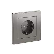 AtlasDesign Сталь Розетка с заземлением со шторками, 16А, в сборе, быстрозажим. клемм