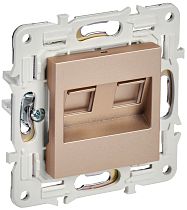 SKANDY Розетка компьютерная двойная RJ45 кат.5E SK-K03Sa песочный IEK