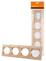 Рамка 4-х постовая горизонтальная сосна "Лама"  TDM