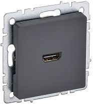 BRITE Розетка HDMI РHDMI-0-БрГ графит  IEK