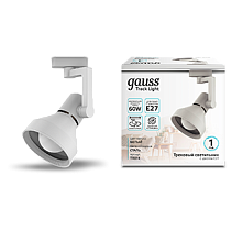 Светильник трековый Gauss конус E27 220V IP20 112*230мм белый однофазный 1/20
