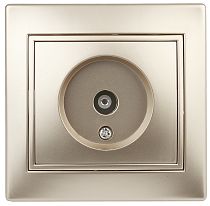 Розетка телевизионная одиночная Intro Plano 1-301-04 скрытой установки шампань