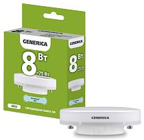 Лампа светодиодная T80 таблетка 8Вт 230В 6500К GX53 GENERICA IEK Лампа светодиодная T80 таблетка 8Вт 230В 6500К GX53 GENERICA IEK
