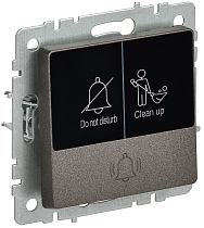 BRITE Кнопка звонка с индикацией для отелей 10А ВС10-1-9-БрТБ темная бронза  IEK