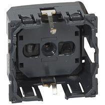 Розетка Legrand Celiane 067153 механизм с заземлением с защитными шторками безвинтовые зажимиы 2 модуля для накладки 068131 068431 066227 064927 Legrand