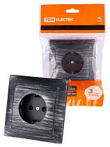 Розетка 2П+З 16А 250В с защ. шт. старинное серебро "Лама"  TDM