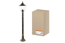 Светильник Прага Эл-11-73-125Б 60 Вт Е27 напольный на стойке h-1.25 м бронза, прозрачный плафон  TDM