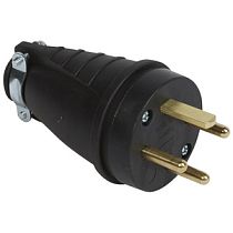 Вилка силовая 3К+З 20А резина прямой ввод Legrand