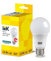 Лампа светодиодная ALFA A60 груша 15Вт 230В 4000К E27 (6шт)  IEK