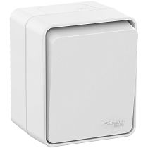 AtlasDesign Profi IP54 О/У 1-клавишный ВЫКЛЮЧАТЕЛЬ 10 АХ, БЕЛЫЙ, Россия Systeme Electric (Schneider Electric)
