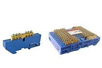 Шина "N" нулевая с изолятором на DIN-рейку 6x9мм стойка бол. 6 групп  TDM