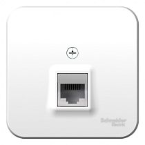 Blanca открытая установка с изолированной пластиной Белый Розетка компьютерная RJ45, кат.5E Systeme Electric (Schneider Electric)