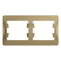 Glossa Титан Рамка 2 постовая, горизонтальная Systeme Electric (Schneider Electric)