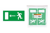 Знак "Направление к эвакуационному выходу налево" 200х100мм  TDM