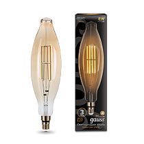 Лампа светодиодная Gauss Vintage Filament BT120 8Вт E27 Golden 780lm 2400K