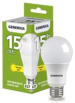 Лампа светодиодная A60 груша 15Вт 230В 3000К E27 GENERICA IEK Лампа светодиодная A60 груша 15Вт 230В 3000К E27 GENERICA IEK