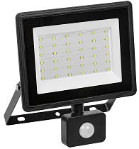 Прожектор светодиодный СДО 06-50Д 6500К IP54 с ДД черный  IEK