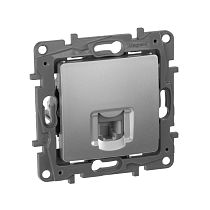 ETIKA Розетка телефонная RJ11 алюминий