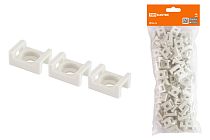 Площадка монтажная с отверстием 23х16 под хомуты белая (100шт)  TDM