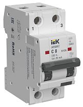 ARMAT Автоматический выключатель дифференциального тока B10N 2P C8 30мА тип AC IEK ARMAT Автоматический выключатель дифференциального тока B10N 2P C8 30мА тип AC IEK