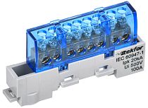 TEKFOR Шина N "ноль" изолированная на универсальном держателе 6х9-8-С IEK