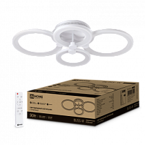 Светильник светодиодный ELEGANT BLISS-90W 90Вт 230В 3000-4000-6500K 7000Лм 610х400х130мм c пультом ДУ белый IN HOME