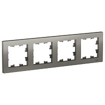 AtlasDesign Сталь Рамка 4 постовая, универсальная Systeme Electric (Schneider Electric)