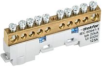 TEKFOR Шина N "ноль" неизолированная на универсальном держателе 8х12-10-С IEK