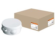 Коробка распаячная ОП D85х40мм, крышка, IP54, 4вх. инд. штрихкод TDM Коробка распаячная ОП D85х40мм, крышка, IP54, 4вх. инд. штрихкод TDM