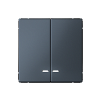 ArtGallery Грифель Выключатель двухклавишный, с подсветкой, сх.5а, 10АХ, механизм Systeme Electric (Schneider Electric)