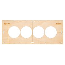 Шаблон для подрозетников c 4 отв. диам. 68 мм EKF Expert