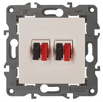 Розетка ЭРА Elegance 14-3112-02 слоновая кость аудио двойная стерео