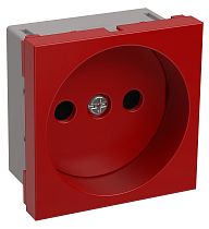 РКС-20-22-П-К Розетка без заземления 2к (на 2 модуля) ПРАЙМЕР красная  IEK