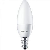 Светодиодная лампа Philips E14 8W = 90W теплый белый свет Essential
