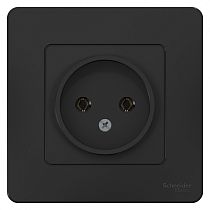 Blanca скрытая установка Антрацит Розетка без заземления 16А Systeme Electric (Schneider Electric)