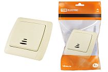 Выключатель 1 кл. с подсветкой 10А сл. кость "Онега"  TDM