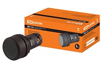 Кнопка SB7-CA25 d22мм 1з+1р черная  TDM