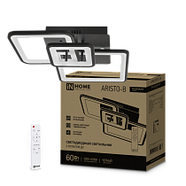 Светильник сд ELEGANT ARISTO-B 60Вт 230В 3000-6500K 4700Лм 530х445х115мм пульт ДУ черный IN HOME