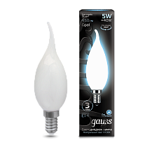 Лампа светодиодная Gauss Filament Свеча на ветру OPAL E14 5Вт 450lm 4100К