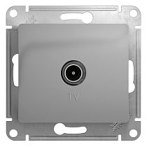 Glossa Алюминий Розетка TV одиночная 1DB Systeme Electric (Schneider Electric)