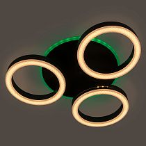 Светильник потолочный с/д  General GSMCL-Smart60  65w  Centurion-2 черный RGB  (1/5) (3кр)  3000-6500K 4235Лм 495*260*95мм с пультом  (800360) (1/5)