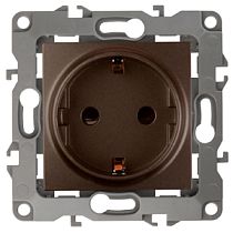 Розетка ЭРА 12 12-2001-13 16A 250В бронза без механических лапок с заземлением