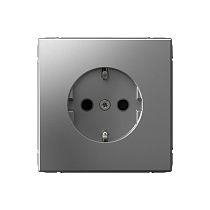 ARTGALLERY РОЗЕТКА с заземлением со шторками, 16А, механизм, быстрозажим. клем., СТАЛЬ