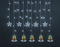 Гирлянда Navigator 95 028 NGF-D037-05 (бахрома звезды и елки CW 3*0.6м IP20)