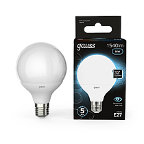 Лампа светодиодная Gauss G95 E27 16Вт 1400lm 4100K