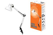 Светильник струбцина 220В, 40Вт, E27 белый глянец  TDM Светильник струбцина 220В, 40Вт, E27 белый глянец  TDM