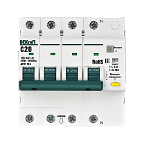 АВДТ 3P+N 20А 100мА AC х-ка C ДИФ-103 4.5кА