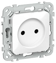 FLITE Розетка без заземления без защитных шторок безвинтовое крепление 10А РС01-1-ФлБ белый IEK